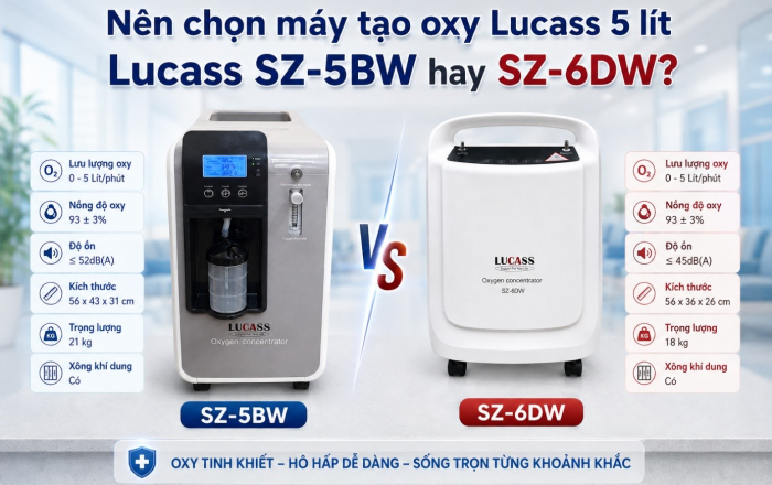 Máy tạo oxy Lucass 5 lít phù hợp nhu cầu nào? Xem trước khi chọn